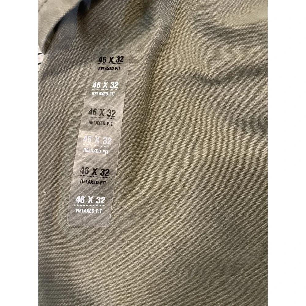 DieHard Carpenter Pants Men's Size 46x32 Green Duck Canvas Workwear Outdoor New
